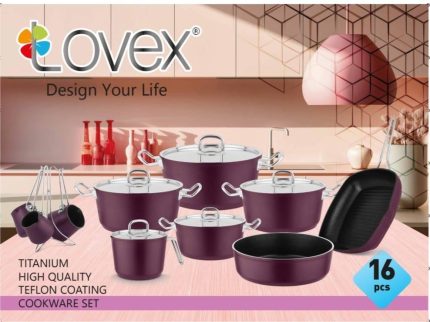 طقم تيفال 16قطعه تركي Lovex